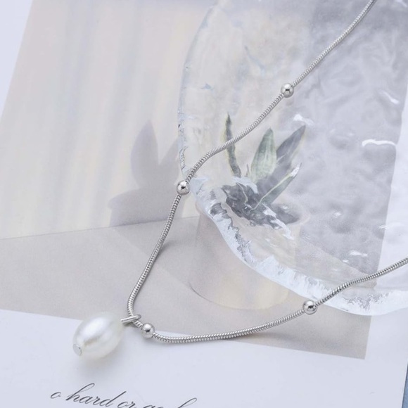 Givenchy Inspired Sterling Silver Akoya Pearl Necklace – Elegant Luxury Jewelry - Picture 5 of 6